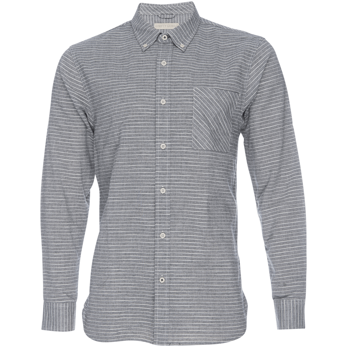 【BAON】[unisex] Hentini Stripe Collar Button Over Knit CD Truman Button Collar in Stripe – Nifty Genius
