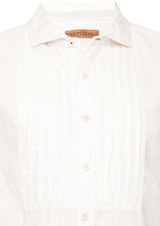 Dean Tuxedo Shirt in Brushed Cotton