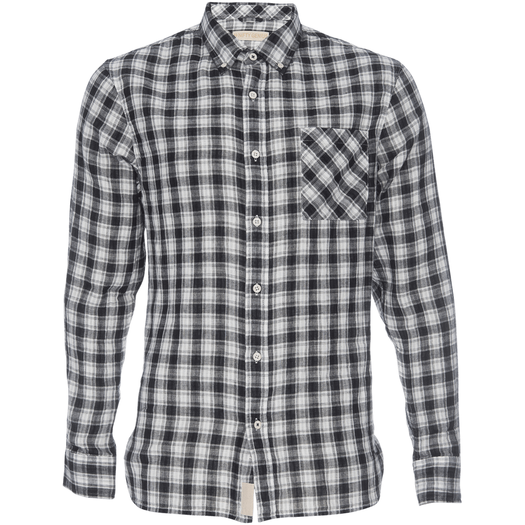 Truman Button Collar in Plaid Double Face