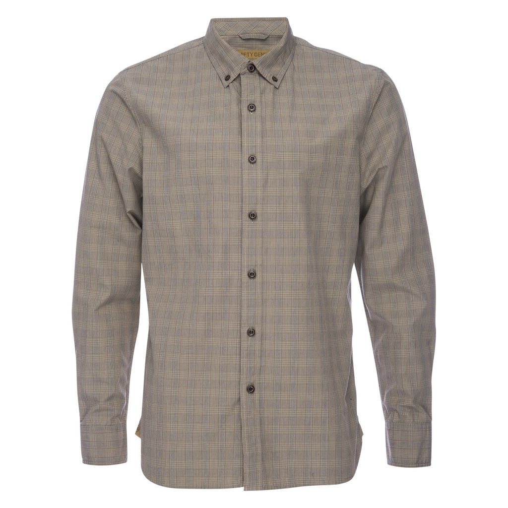 Truman Button Collar in Micro Glen Plaid